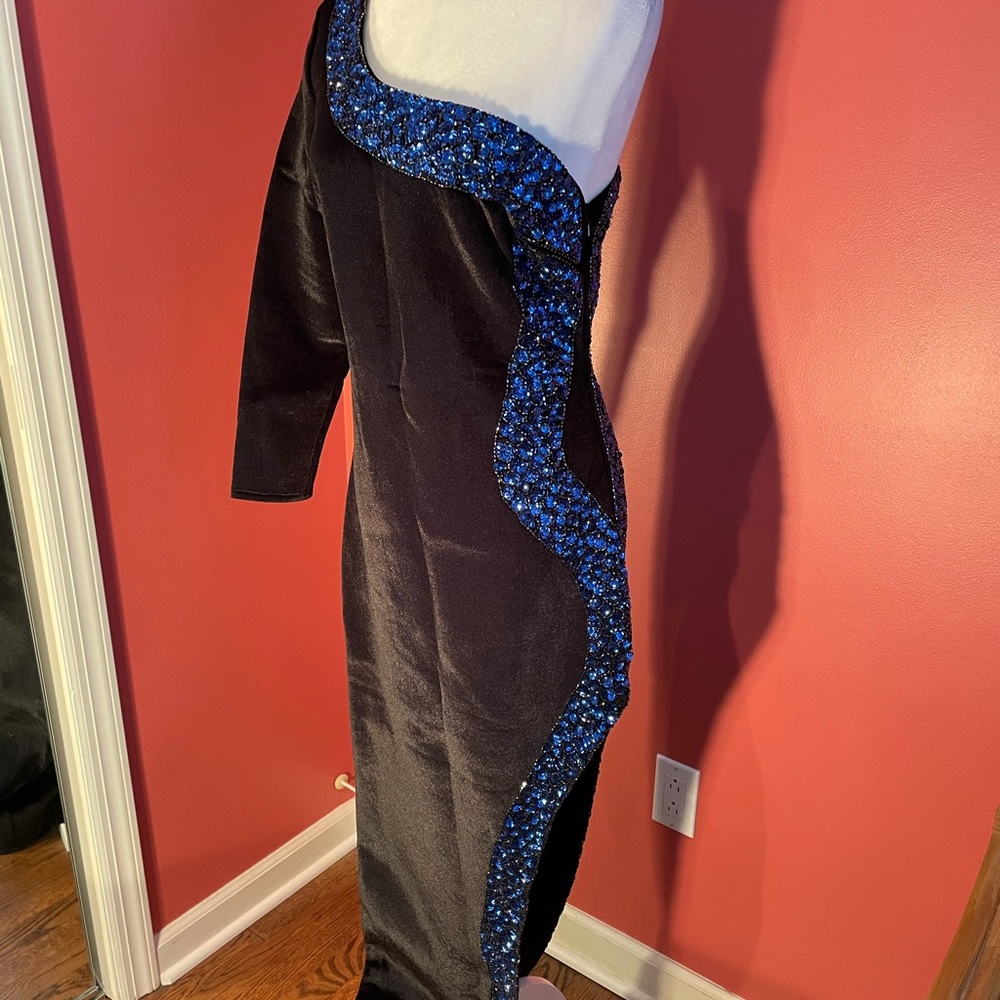 Black Velvet Evening Gown